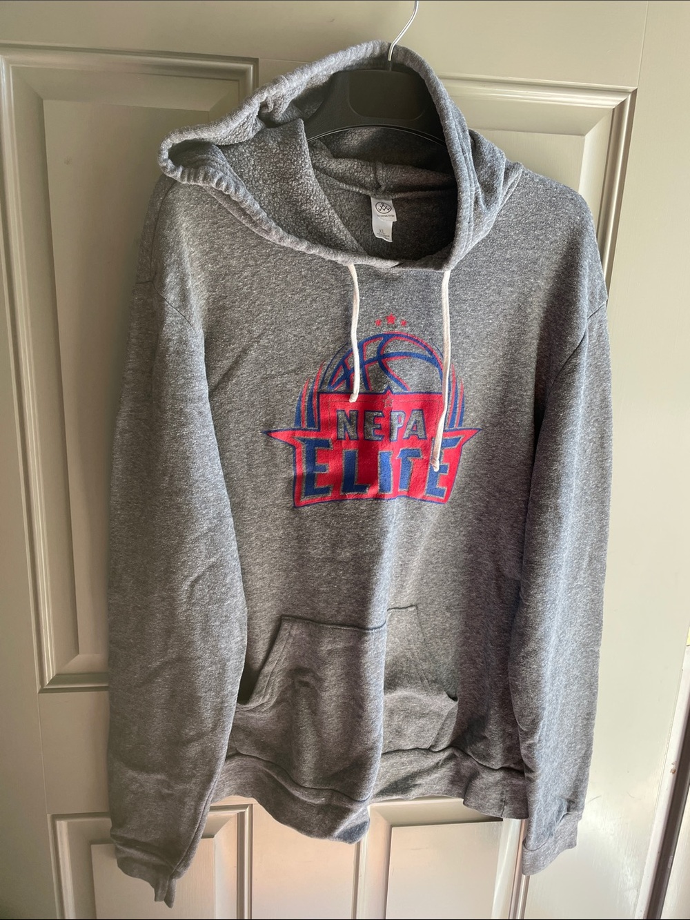 Alternative Gray Hoodie with Red & Blue NEPA Elite Logo Youth XL